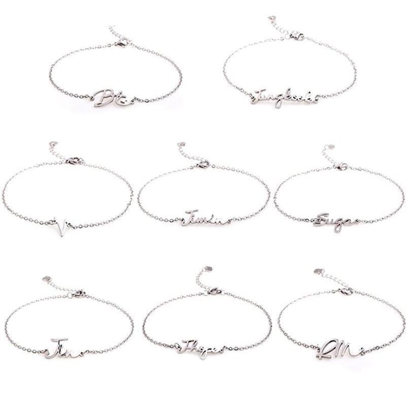 Bracciale ajustable argenté bts