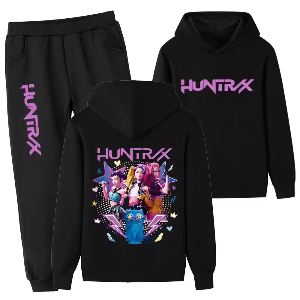 Felpe con cappuccio K-pop Devil Hunter con stampa 3D – set trendy, casual e sportivo