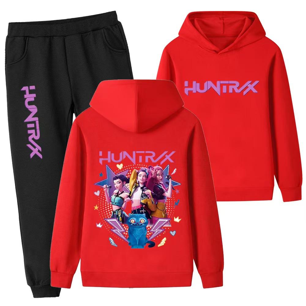 Felpe con cappuccio K-pop Devil Hunter con stampa 3D – set trendy, casual e sportivo