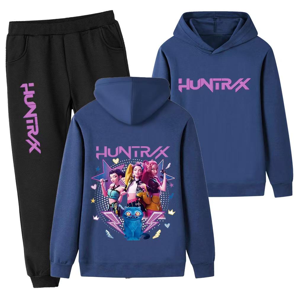 Felpe con cappuccio K-pop Devil Hunter con stampa 3D – set trendy, casual e sportivo