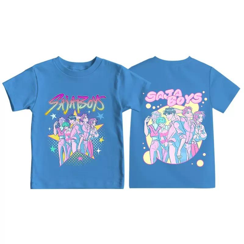 T-shirt in cotone per bambini e bambine – nuova collezione, cartone animato K-pop Demon Hunter, perfetta per il ritorno a scuola, estate