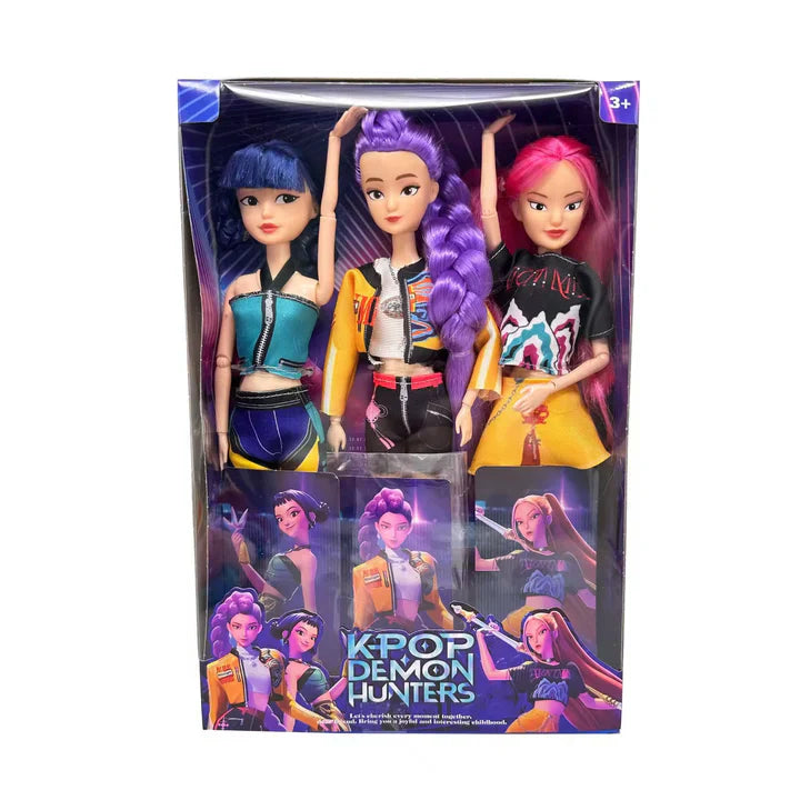 KPOP Demon Hunters – Scatola da collezione con 3 bambole
